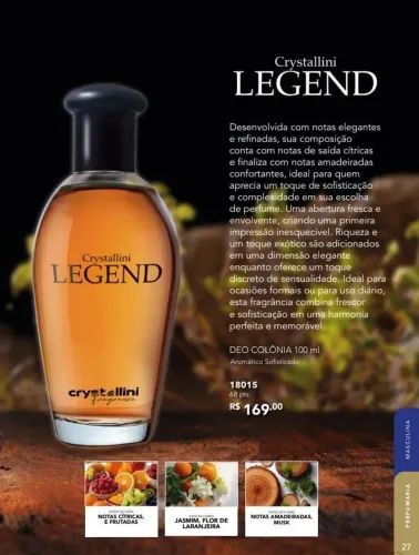 Perfume Legend da Jafra Cristalini