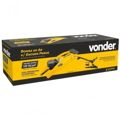 Bomba De Ar Para Encher Pneus Com Pedal Vonder