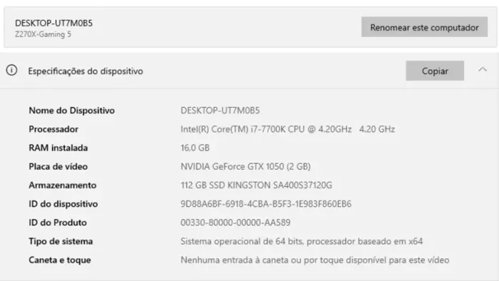 cpu gamer i7 7770k 