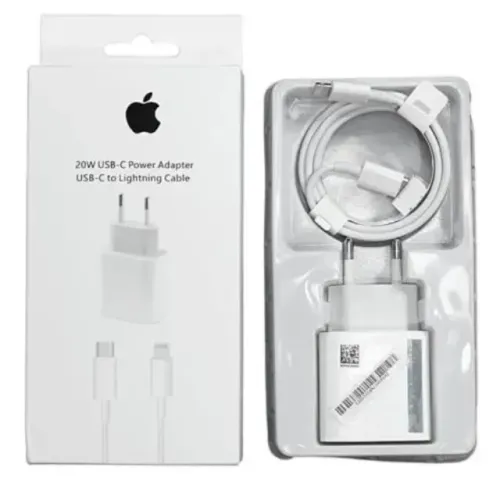 Kit Carregador de iPhone Original Turbo Completo USB C 20W XR XS 11 12 13 14 Mini Pro Max