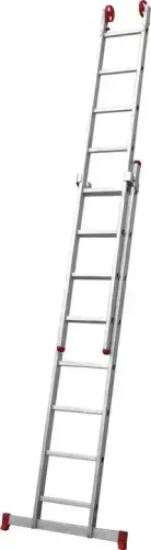 Escada extensiva de alumínio, 2 x 8 degraus, 3 em 1, ESC0617, BOTAFOGO
