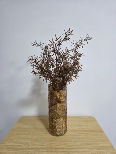 Lindo vaso grande de vidro da Camicado com relevo novo nunca usado e folhagem da Tok&Stok