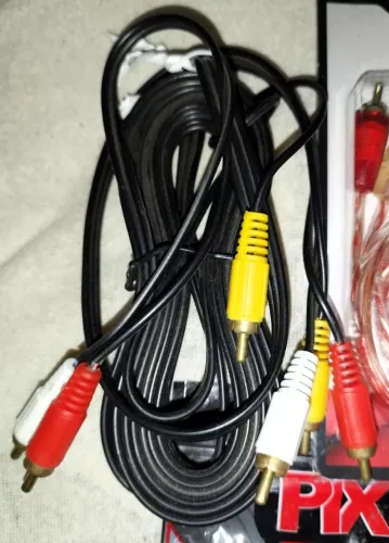 Kit de cabos RCA para Som Automotivo