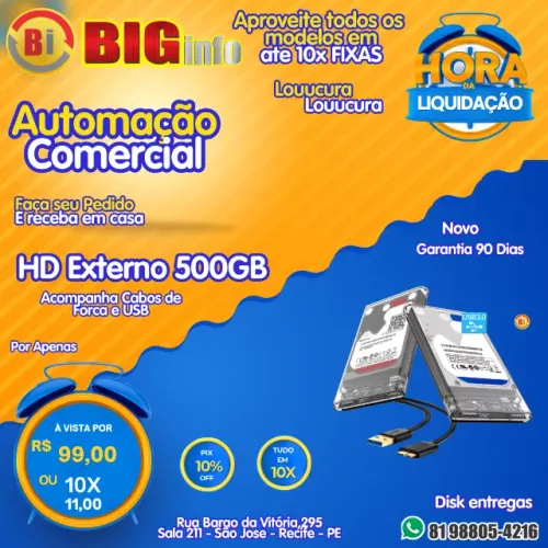 Hd Externo 500 Gb Usb 3.0 Slim Portátil Para Ps3 Ps4 Xbox Notebook Pc Tv