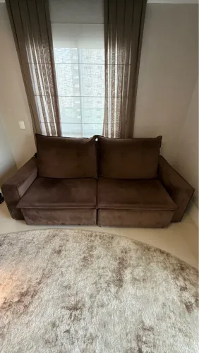 Sofá 2 lugares marrom