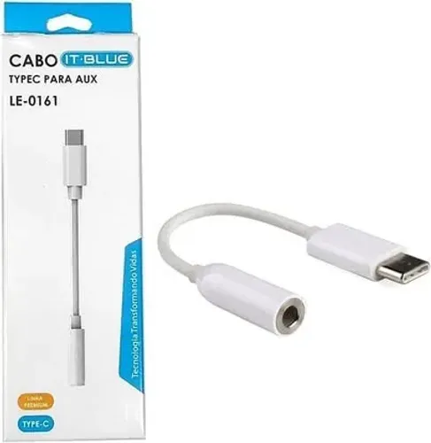 Cabo Adaptador Tipo C para Fone de Ouvido P2 Compatibilidade Universal