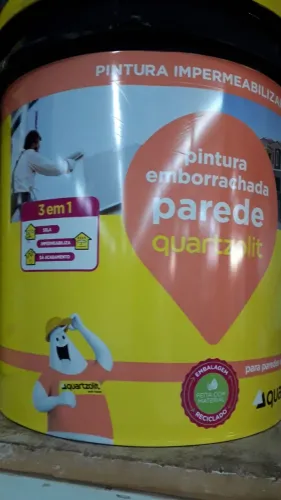 Pintura impermeabilizante Quartzolit -3 em 1 balde 18kg rende até 60m² a vista 199,90