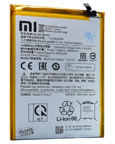 Bateria BN62 para Xiaomi