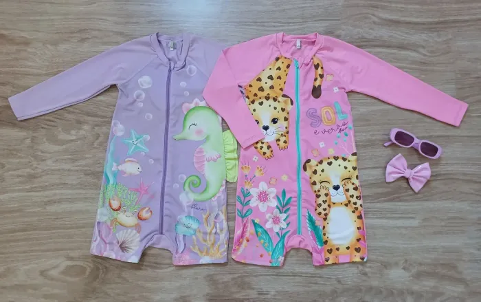 Macacão de piscina menina 3 anos 