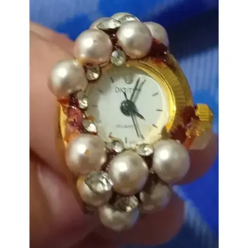 Anel Relogio Feminino DIGITS Japan Moviment Decorativo anos 80 (Leia a descrição )