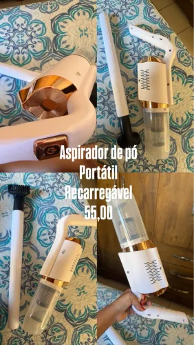 Aspirador de pó portátil recarregável