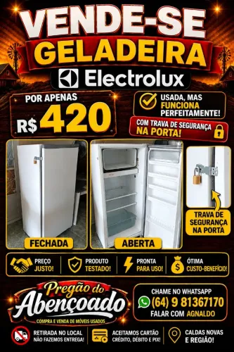 Geladeira Electrolux com trava de segurança na porta funcionando perfeitamente