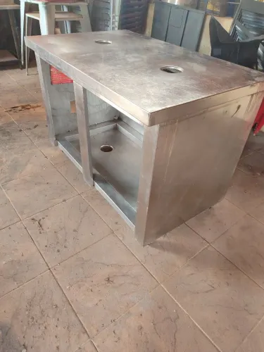 Mesa inox pra restaurante e lanchonete 