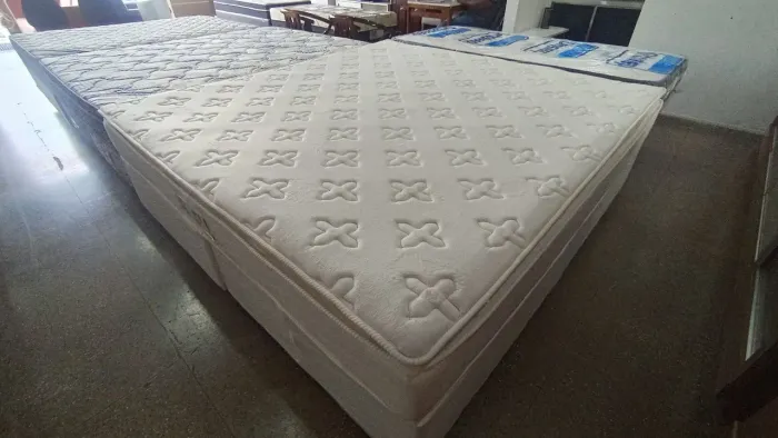 Cama box super king size Colchão molas ensacandas bambú dividimos TB cartão 