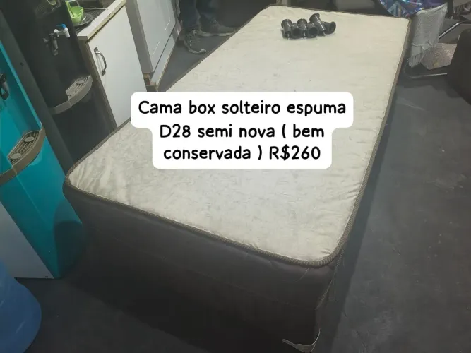 CAMA BOX SSOLTEIRO ESPUMA D28 SEMI NOVA R$280- Entrego