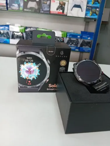 Relógio haylou NFC GPS de metal resistência a água