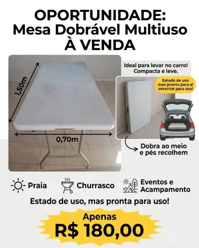 Mesa dobravel multiuso