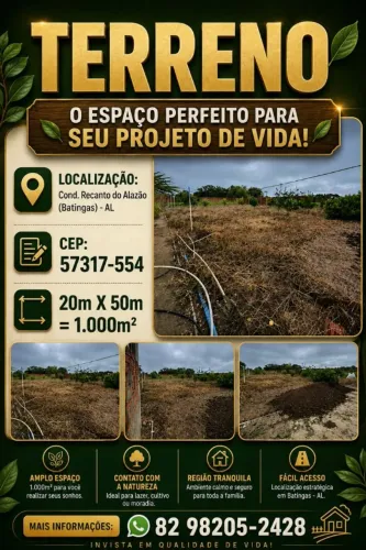 Lote de 1.000M2 em condomínio fechado