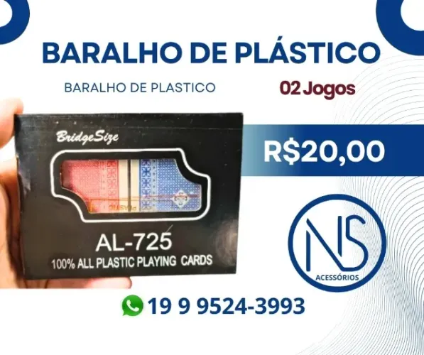 Baralho de plástico (02 Jogos)