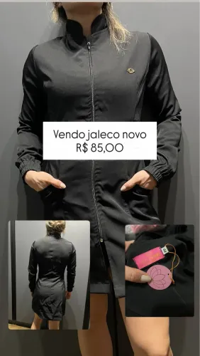 Jaleco preto novo