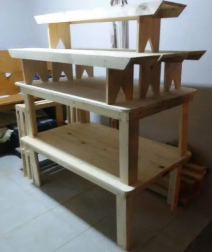Mesa + bancos p/ churrasqueira vários tamanhos