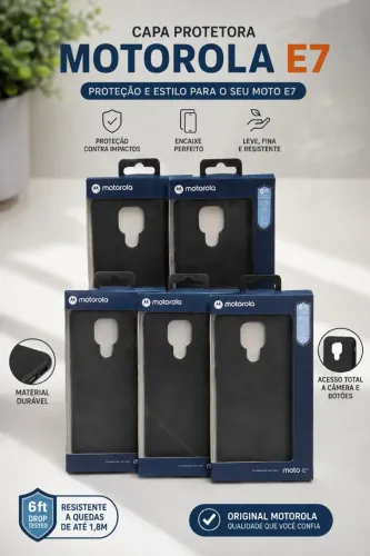 Pack com 5 Capas para Motorola E7 NOVAS