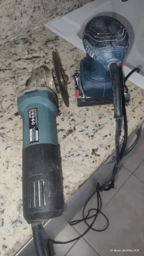 Esmerilhadeira elétrica e lixadeira 