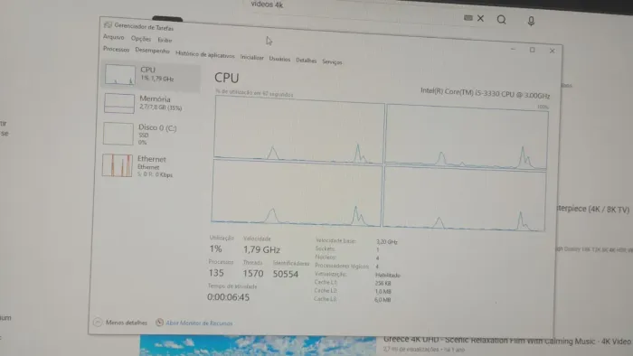 Gabinete Positivo i5-3330 | 8GB RAM | SSD 128GB + Cabos de Alimentação, Mouse e Teclado