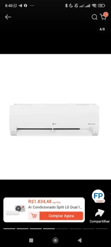 Ar-condicionado LG Split Dual Inverter Compact +AI 9.000 BTU's Frio S3-Q09A Branco 220V