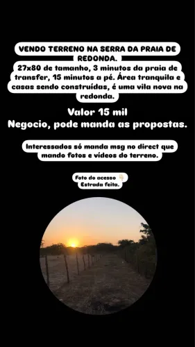 Terreno na Serra da Praia de Redonda 