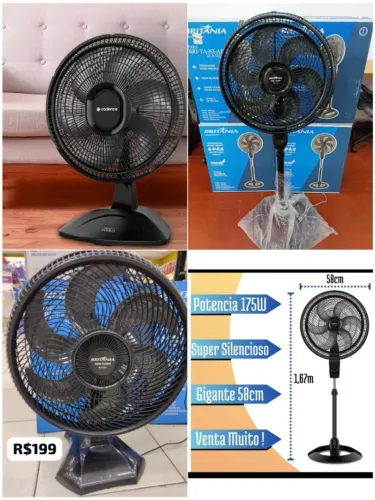 Ventiladores a pronta entrega novos