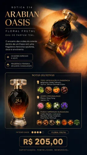 Arabian Oasis / Boticário 214 / Floral Frutal / EAU de Parfum 75ml