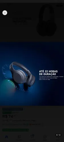 Fone De Ouvido Headphone Dapon H02D Bluetooth 5.1 Over-ear 22h Preto