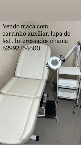 Maca, mais o carrinho auxiliar com lupa de led