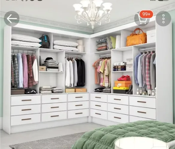 Closet Casal Duplo Sevilha Premium - 18 gavetas - Excelente estado