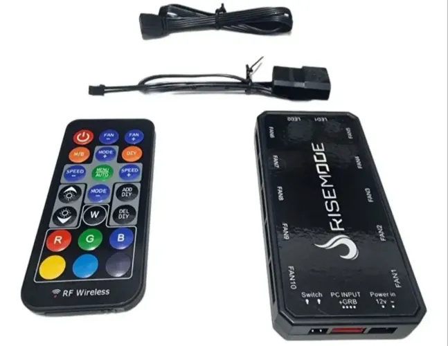 Controladora RGB para fans + controle remoto | LED PC Gamer