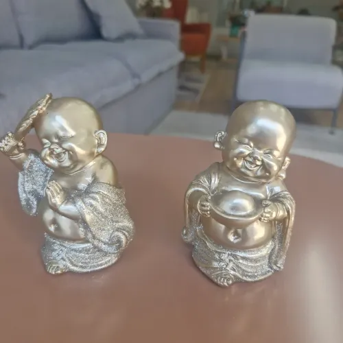 Dupla de Budas dourado