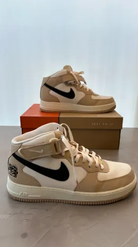 Tênis Nike Air Force 1 Mid Pale Ivory and Shimmer