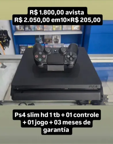 Ps4 slim semi-novo 1tb
