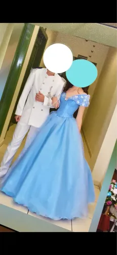 Vestido 15 anos/festa debutante - Azul Cinderela 