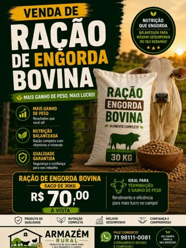 Ração de engorda bovina