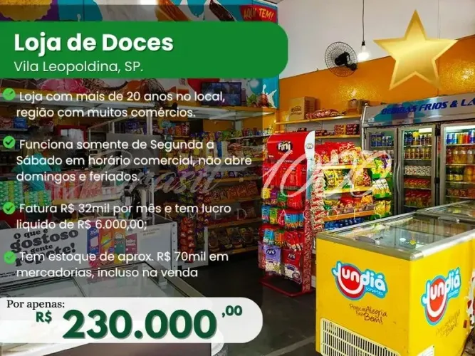 Loja de Doces na Vila Leopoldina, SP. (Cod. 110988)