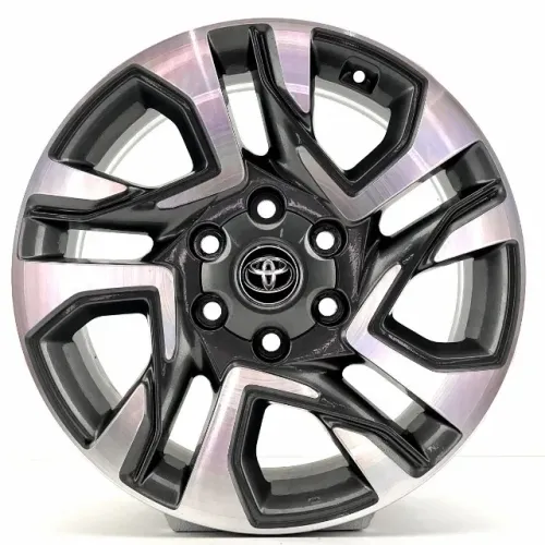 JOGO DE RODAS TOYOTA HILUX SW4 ARO 18X7,5 GRAFITE DIAMANTADO 6X139,7 ET 30 SEMINOVAS