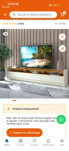 Rack para TV até 90 Polegadas 100% MDF 219,5cm 3 Gavetas 3 Nichos Sublime 220