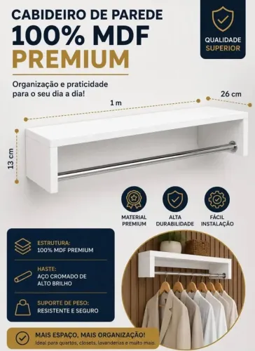 VENDO CABIDEIRA USADA, PRATICA E SIMPLES DE MONTAR