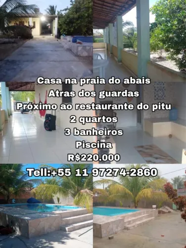 Casa próximo ao posto dos guardas praia do abais