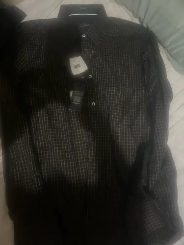 camisa social manga longa, preta. Nova.