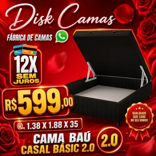 Transforme Seu Quarto com a Cama Baú Casal Basic 2.0 - Apenas R$599!