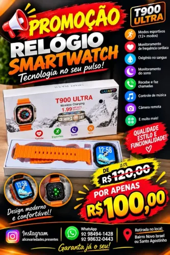 Relógio smartwatch T900