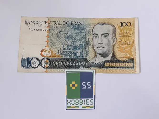 Cédula Dinheiro Antiga 100 Cruzados 1986-1989